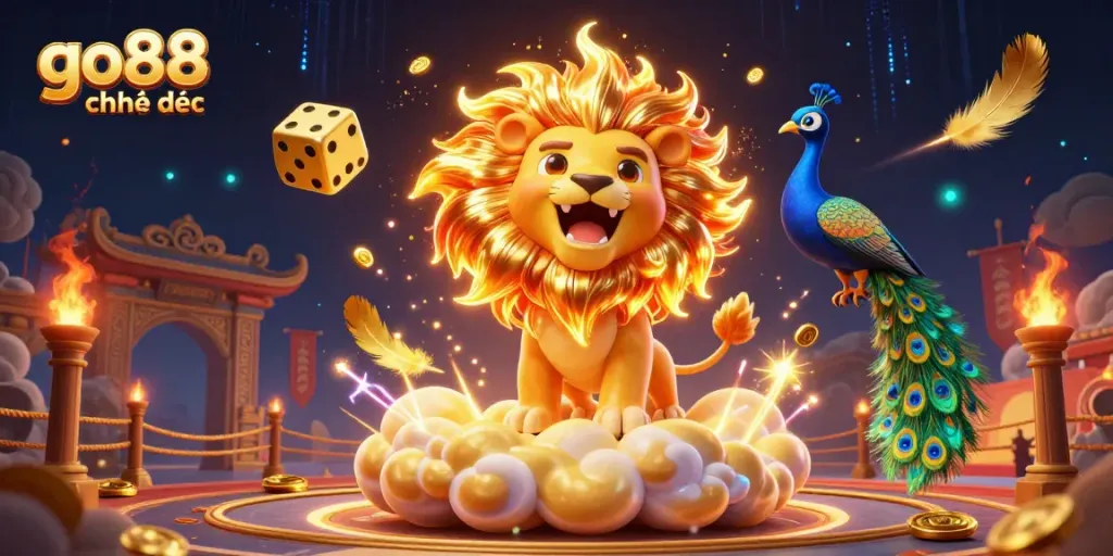 Engage with go88 chính thức through this vibrant gaming illustration showcasing an exciting casino atmosphere.